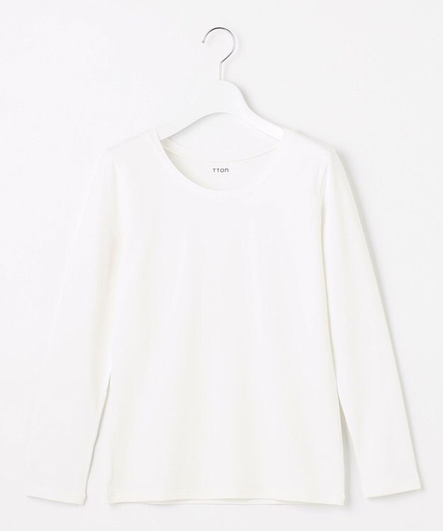 UNFILO TTON【温活】ロング Tシャツ アイボリー系