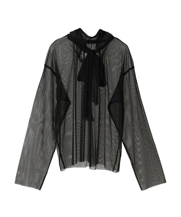 Green Parks AnriettMusee ドットチュール２ＷＡＹボウタイブラウス Black