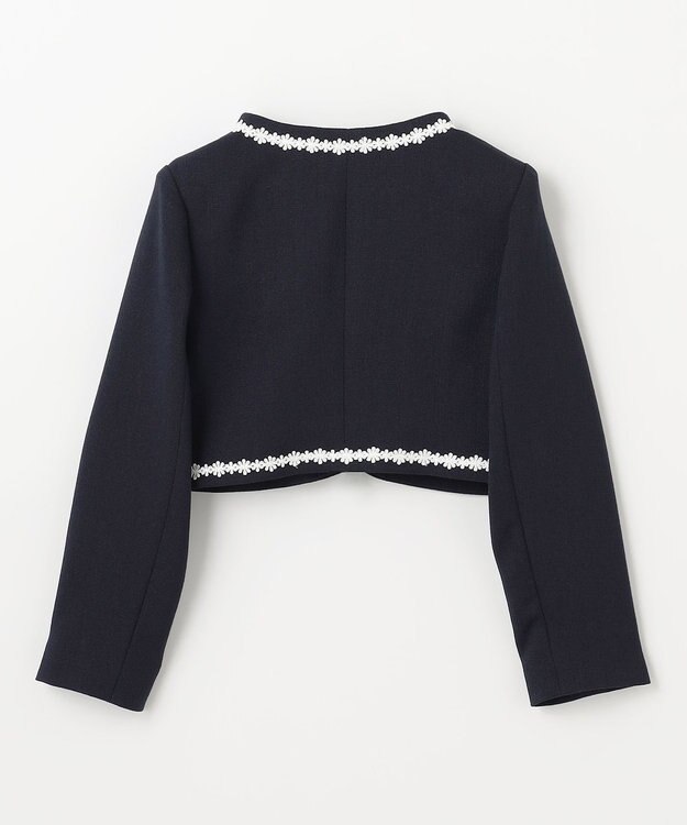 ANY KIDS 【2点セット】ジャケット＋裾刺繍ワンピース グレー