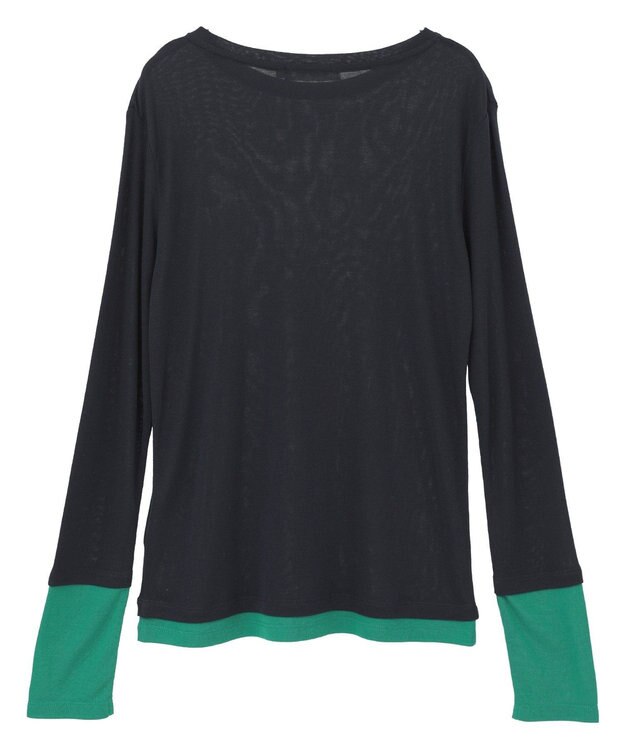 AMERICAN HOLIC 配色シアーレイヤードプルオーバー Green