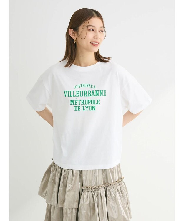 Green Parks 多段カレッジロゴボックスＴシャツ Green