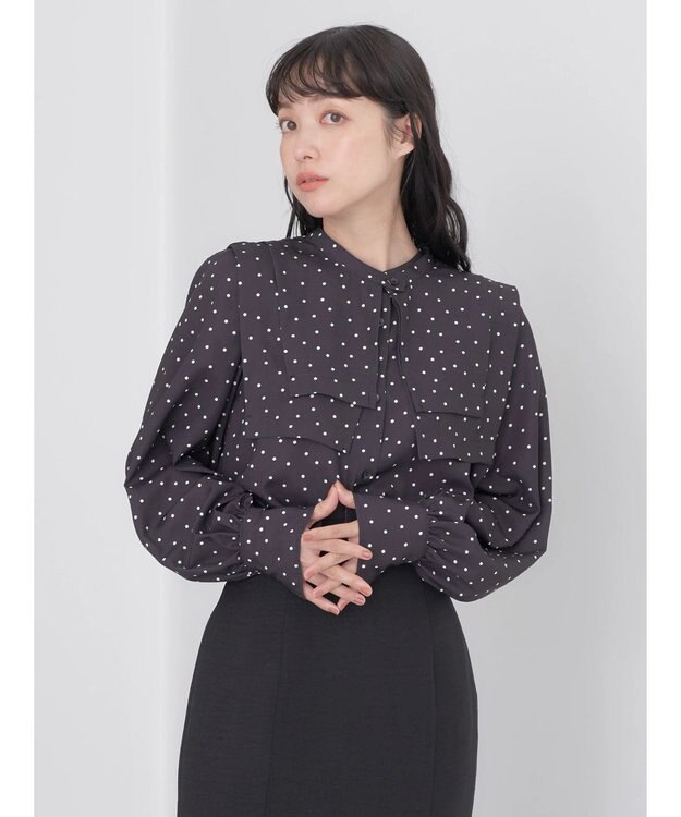 earth music&ecology ２ＷＡＹ衿ブラウス Dot