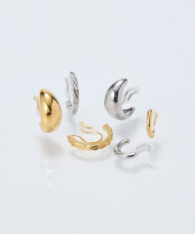 Phoebe 〈痛くないシリーズ/金属アレルギー対応〉スリークフープライトフィットイヤリング/サージカルステンレス ゴールド