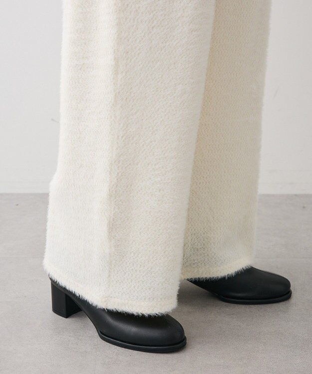 Green Parks フェザーレースジャガードパンツ Off White