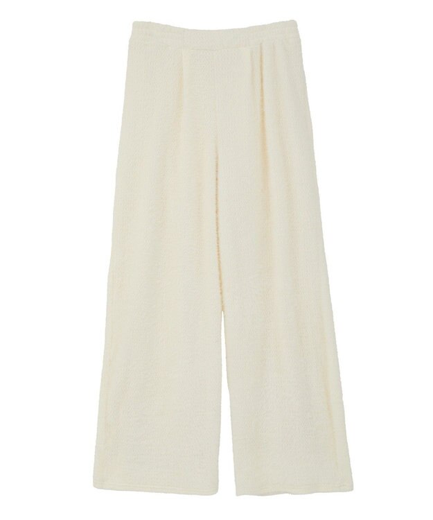 Green Parks フェザーレースジャガードパンツ Off White