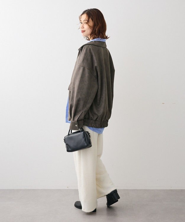 Green Parks フェザーレースジャガードパンツ Off White