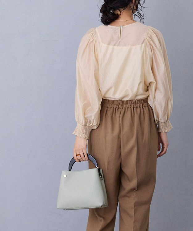 MioFIRANO STONE B001 ハンドバッグ GREEN