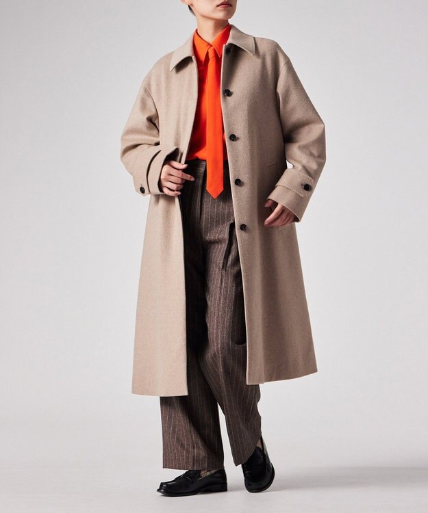 Paul Smith ストライプ ウール ワイドパンツ ブラウン