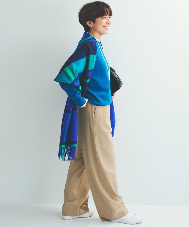 23区 S 【CLASSY.11月号掲載/洗える】ドライ2WAYストレッチ ワイドパンツ ベージュ系