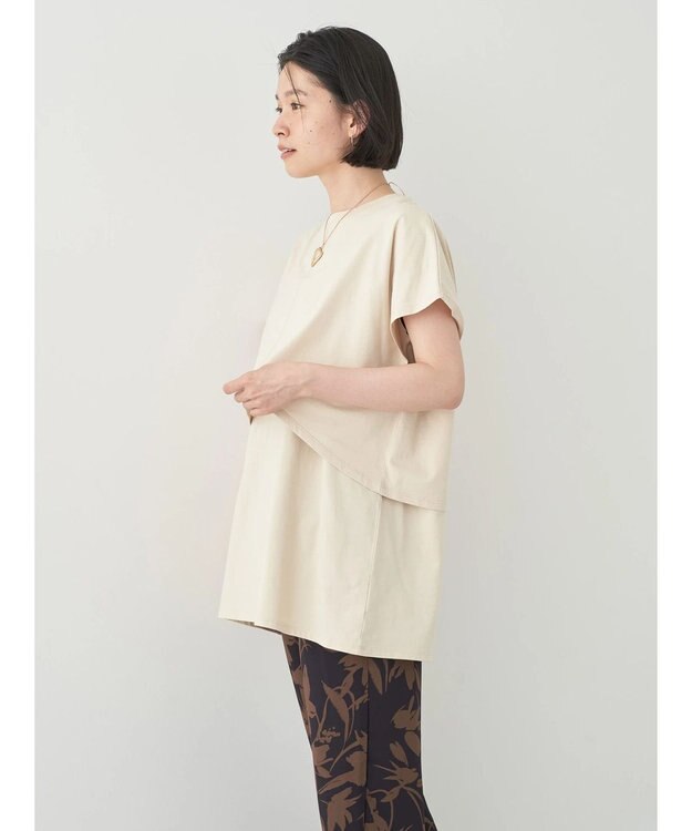 AMERICAN HOLIC レイヤードフレンチスリーブカットチュニック Ivory