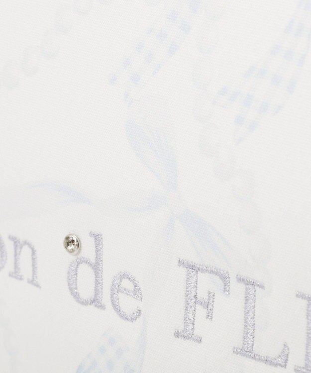 Maison de FLEUR リボンパールプリントマルチポケットトートバッグ Blue