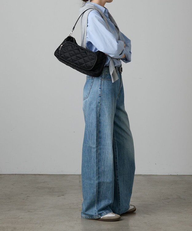 russet 【2025AW新作】キルティング横長2WAYショルダーバッグ(SF-258) Black