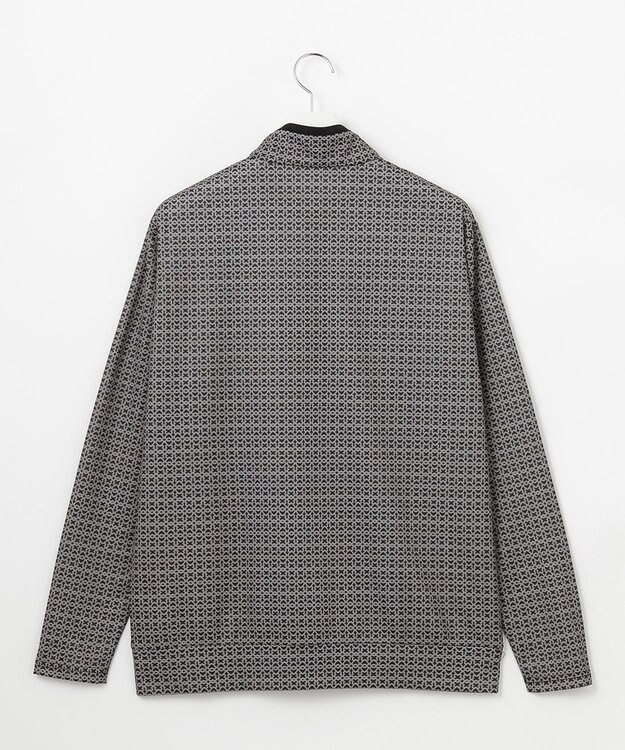 23区GOLF 【MEN】サンベールメッシュ モノグラムハーフジップ ブラック系5