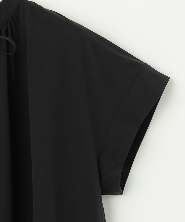 UNFILO 【GISELe 6月号掲載/洗える/軽量】MOVE TEX ギャザーワンピース ブラック