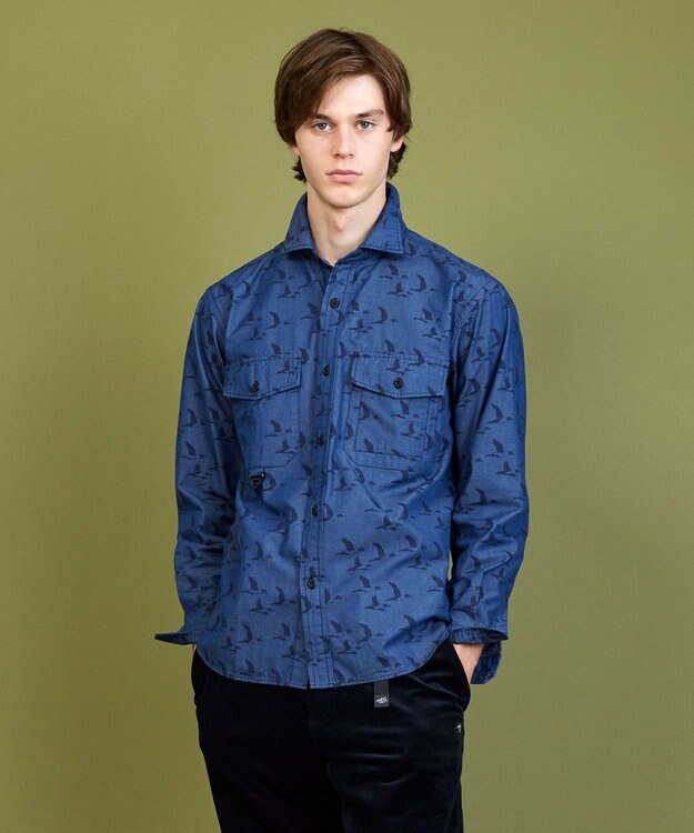 JOSEPH ABBOUD MOUNTAIN 【テーム ヤルヴィコラボ】バードプリント シャツ