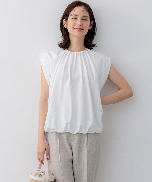 組曲 L 【先行予約・WEB限定】サマージャージーバルーンシルエット カットソー ホワイト系