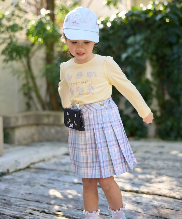 ANY KIDS 【WEB限定】7days プリント 長袖Tシャツ クリーム×フラワー