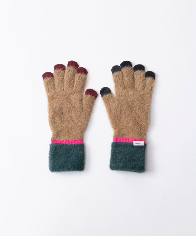 TRICOTE シャギーグローブ 87BROWN