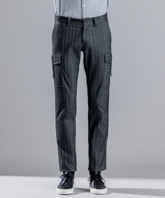 JOSEPH HOMME ソフトヘリンボンストレッチ / CIGAR CARGO グレー系