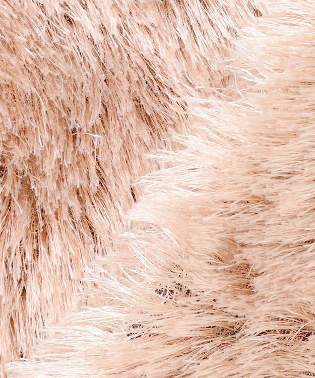 自由区 【カトリエムブーケ】Flower fur シャギーベスト ピンク