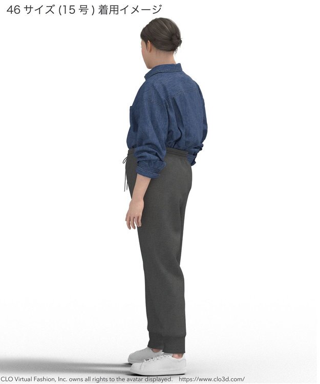 23区 L 【Lサイズ限定】ヴィスコースストレッチ ジョグ パンツ グレー系