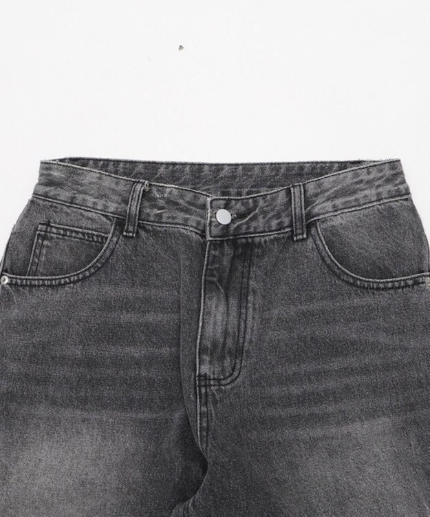 WEGO ラインストーンbackロゴデニム ブラック