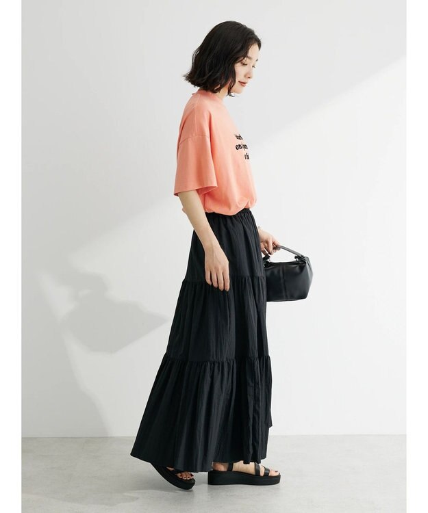 Green Parks ブロックロゴオーバーサイズＴシャツ Pink