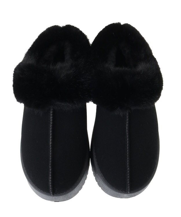 Green Parks ・minia フェイクムートンスリッポン Black