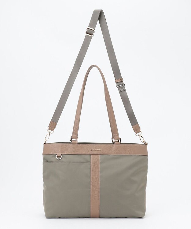 LA BAGAGERIE コンビ2WAYトートバッグ MEDIUM グレー