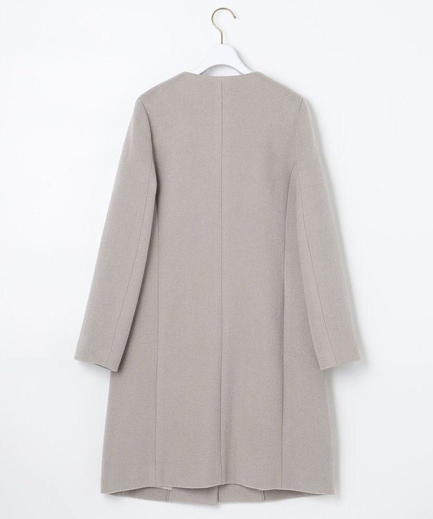 ANY SIS ノーカラー コート グレージュ
