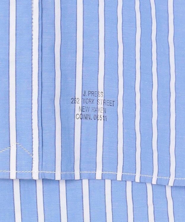 J.PRESS MEN 【WEB・一部店舗限定】シアサッカーストライプ シャツ/B.D サックスブルー系1