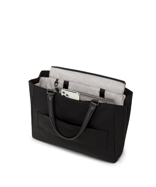 TUMI トートバッグ レディス  VOYAGEUR 「ヴァレッタ」ミディアム・トート BLACK/GUNMETAL