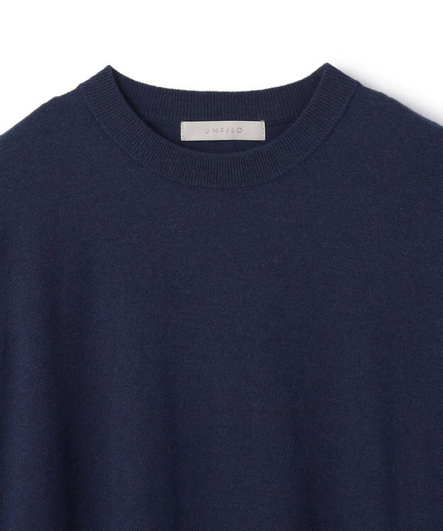 UNFILO MENS 【男女兼用】ライトウォーム クルーネックニット ネイビー