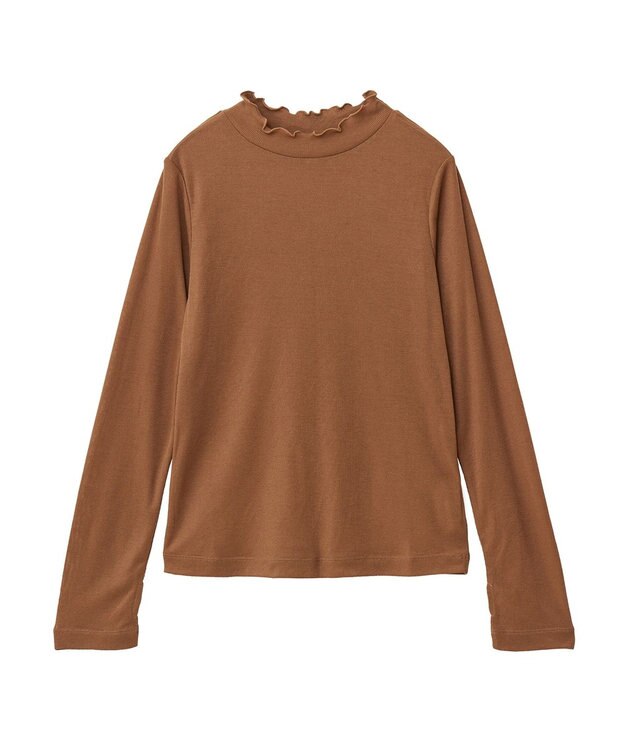 earth music&ecology シアーリブプルオーバー Camel