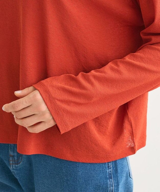 Green Parks シアークロップドプルオーバー Orange