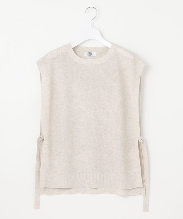 J.PRESS LADIES L 【洗える】Vis/Peスパーク クルーネック ニット ベスト ナチュラル系