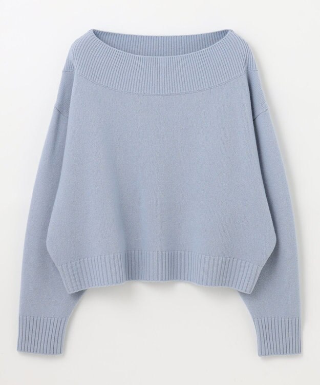 GRACE CONTINENTAL ウールルーズニットトップ サックス