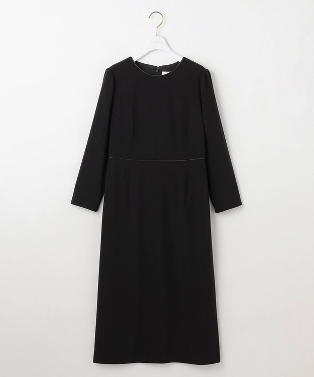 ANY SIS 【洗える】セレモニーダブルクロス ワンピース ブラック