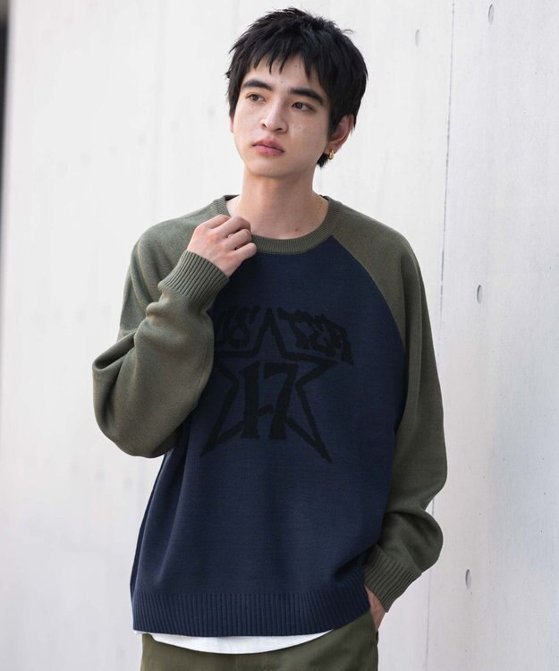 WEGO 【ユニセックス着用ITEM/SMLサイズ展開】ジャガードグラフィックプルオーバー 柄3