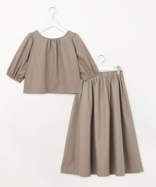 Feroux 【洗える】パフスリーブセット アップ キャメル系