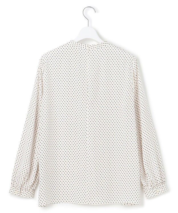 23区 L 【洗える】グラデーションドットプリント ブラウス ホワイト系