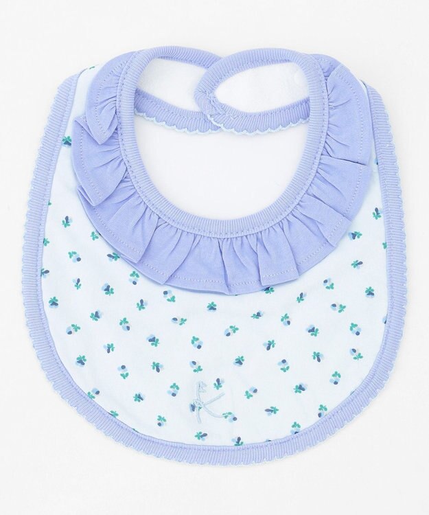 組曲 KIDS フラワーボンボン スタイ サックスブルー系5