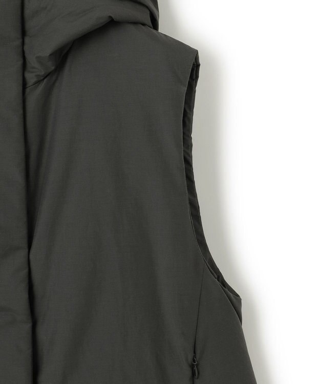 ICB 【撥水加工】ADSダウン フーデット ベスト チャコールグレー系