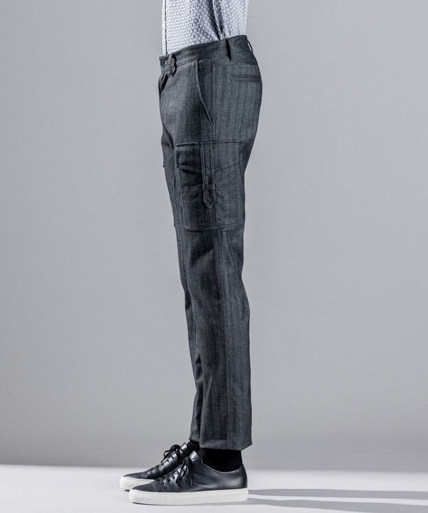 JOSEPH HOMME ソフトヘリンボンストレッチ / CIGAR CARGO グレー系