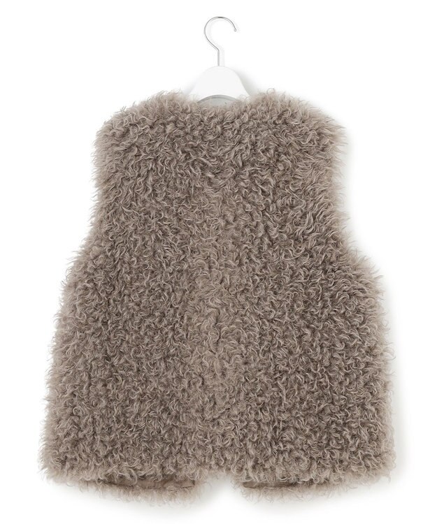 23区 S 【SLOW/一部店舗限定】フェイクファー ジレ ブラウン系