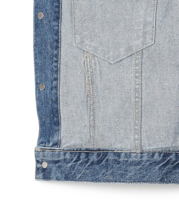 ICB L 【CLASSY.1月号掲載・洗える】ウォーターリサイクルデニム ジャケット ブルーデニム系