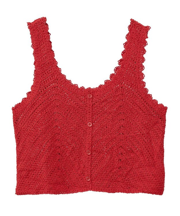 earth music&ecology クロシェビスチェ Deep Red