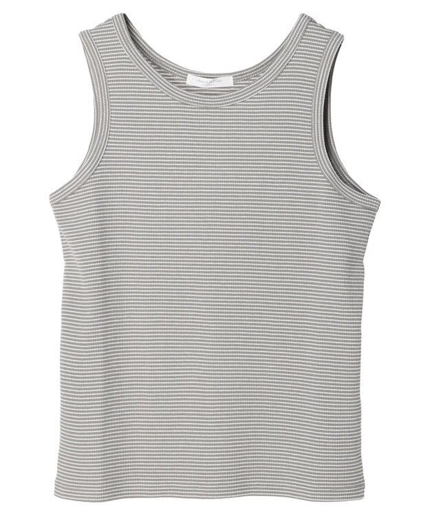 Green Parks ボーダーリブタンクトップ Gray