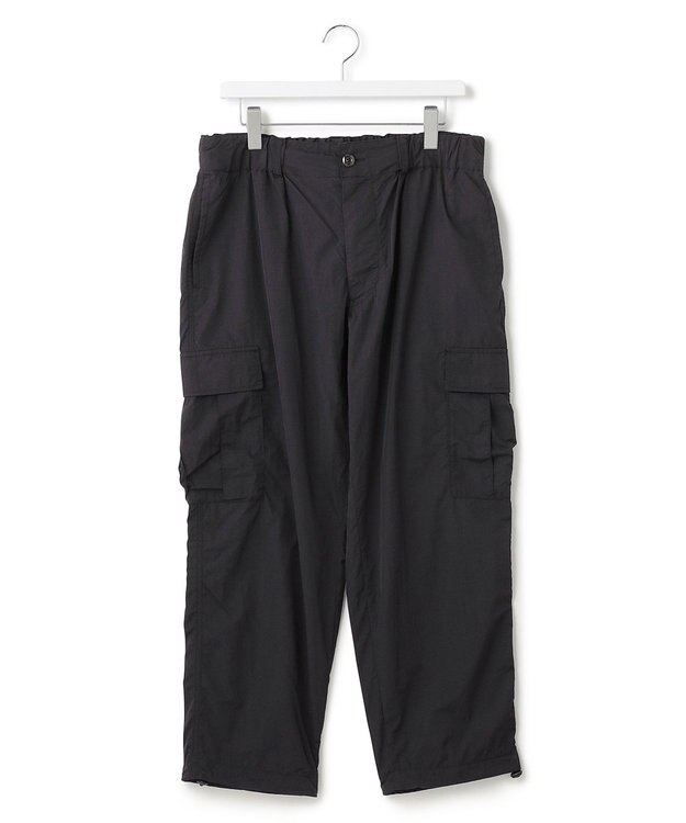 J.PRESS YORK STREET 【UNISEX】ナイロンワッシャー カーゴパンツ ブラック系