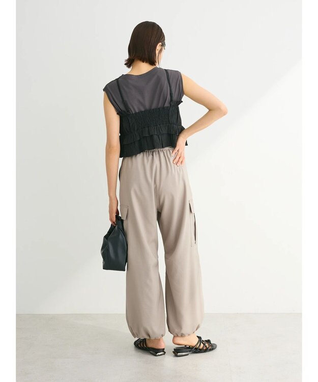 Green Parks シャーリングキャミビスチェ Black